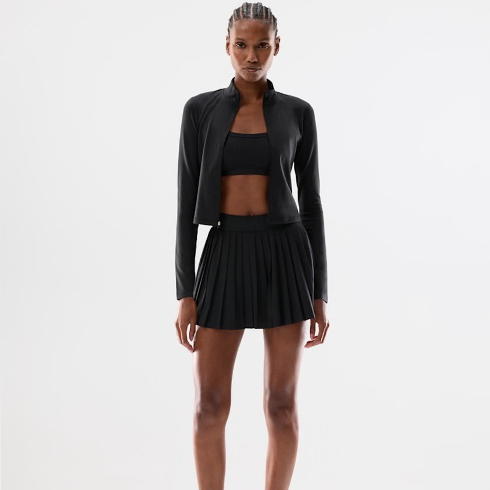 TNA Black Mini Skirt with Pleats